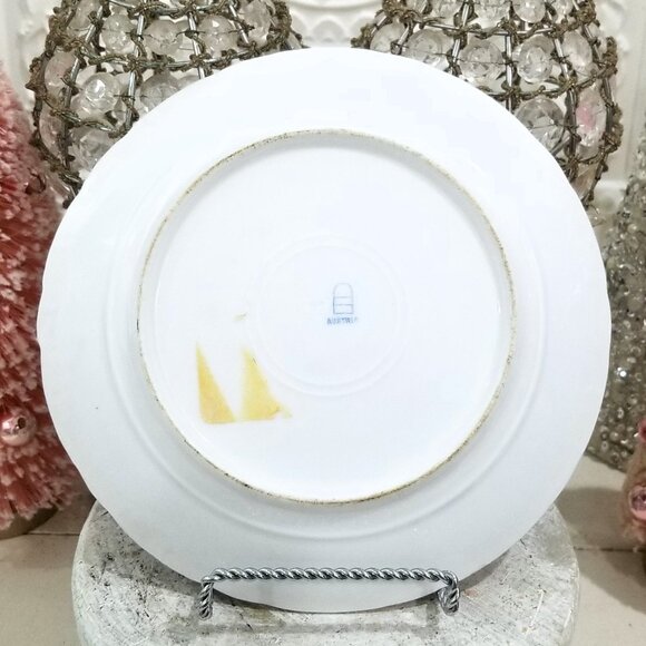 Antique Royal Vienna Pink Cabaret Plate Signed Kaufmann Gilt Victorian Austria - Picture 6 of 6